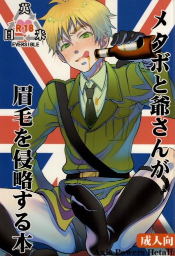 (SUPERKansai16) [Spira Mirabilis (Yamada Mitsubachi)] Metabo to Jii-san ga Mayuge o Shinryaku Suru Hon (Axis Powers Hetalia) cover