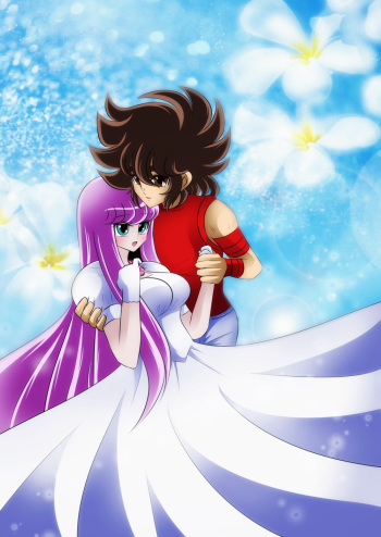 [Karin] Seiya x Saori - [R-18] 初夜(Saint Seiya Omega) cover