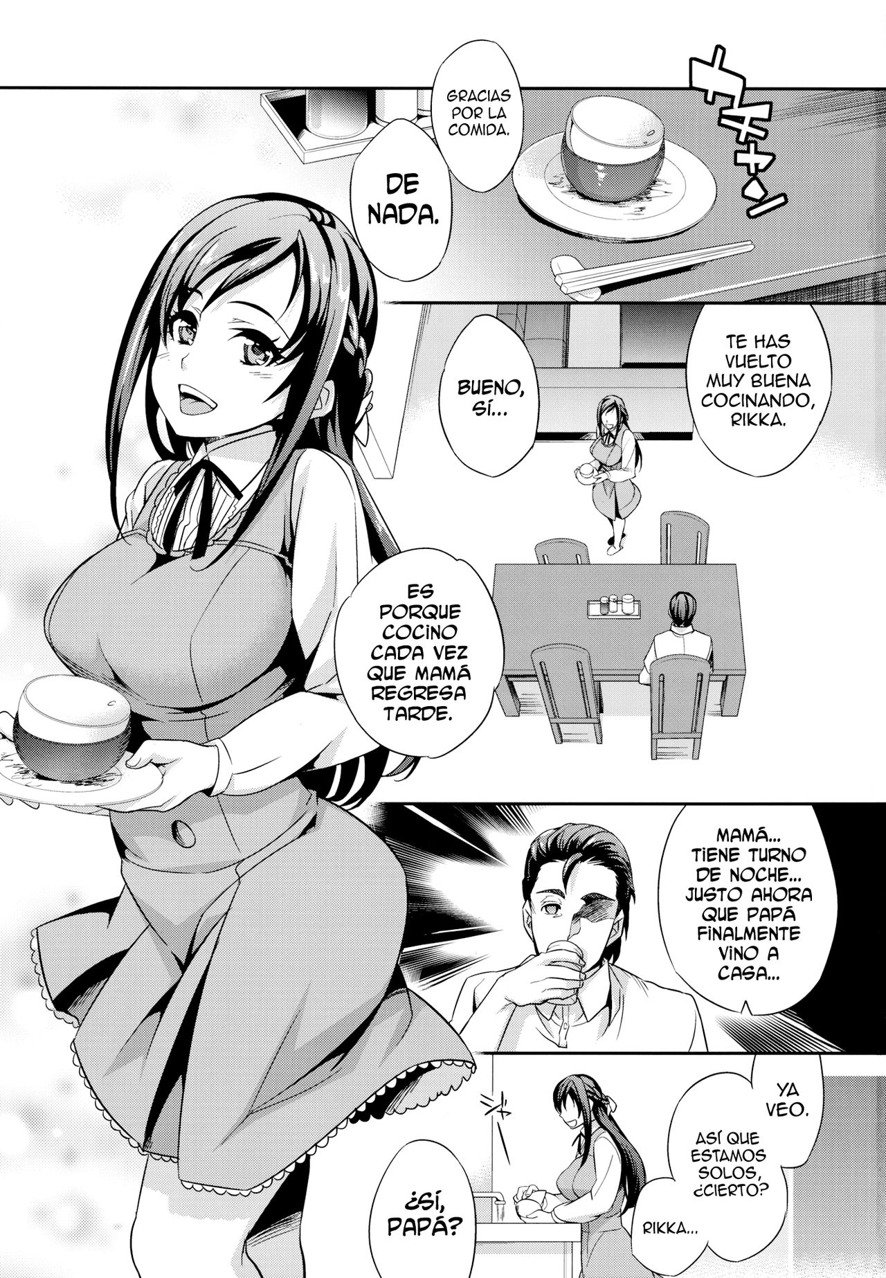 C9-06 Papa to Rikka no Hajimete Jijou | La primera vez de Rikka y papá page 2 full
