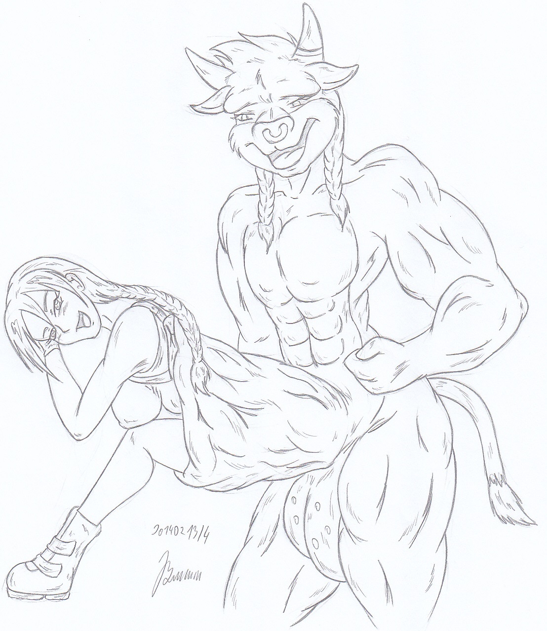 My miny  Tauren & Lara _ Sketches work page 8 full