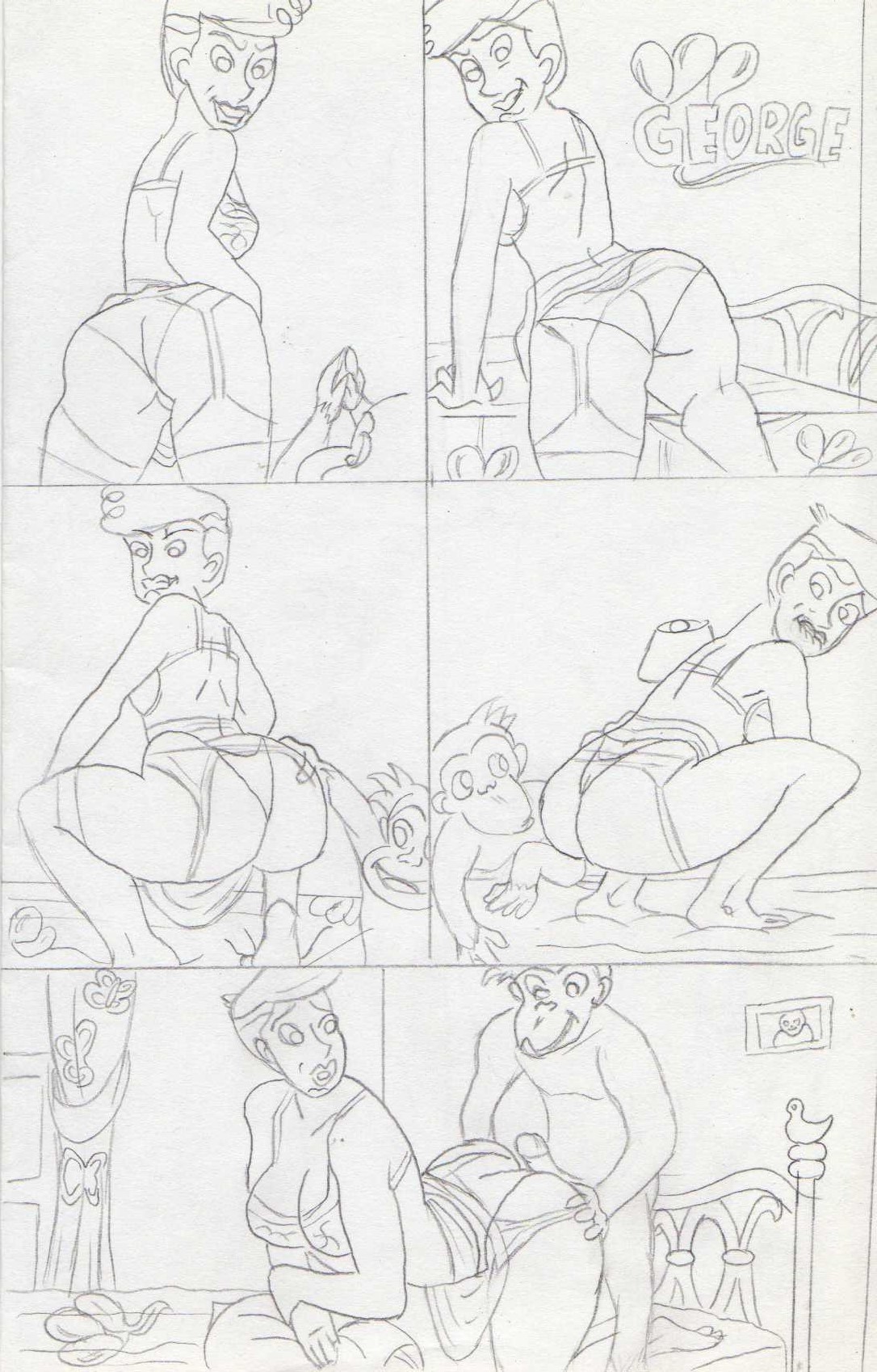 Minicomics - Curious George in Aunt Curious page 2 full