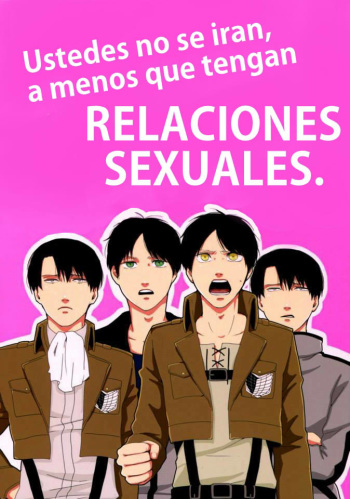 (Dai 5 Kai Hekigai Chousa Haku) [GD (Fushiki)] Sex Shinai to Deraremasen | "Ustedes no se irán, a menos que tengan RELACIONES SEXUALES." (Shingeki no Kyojin) [Spanish] [Nico~] cover