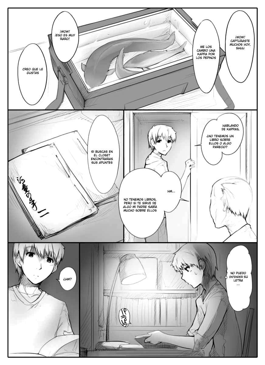 Danna no Fuzai de Karada o Moteamashiteru Hitozuma Kappa wa Kyuuri Wataseba Kantan ni Yareru | La esposa Kappa cambia su cuerpo por pepinos mientras su esposo no esta page 7 full