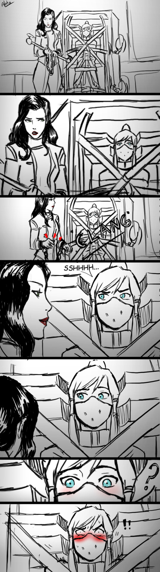 Korra & Asami drawings page 4 full