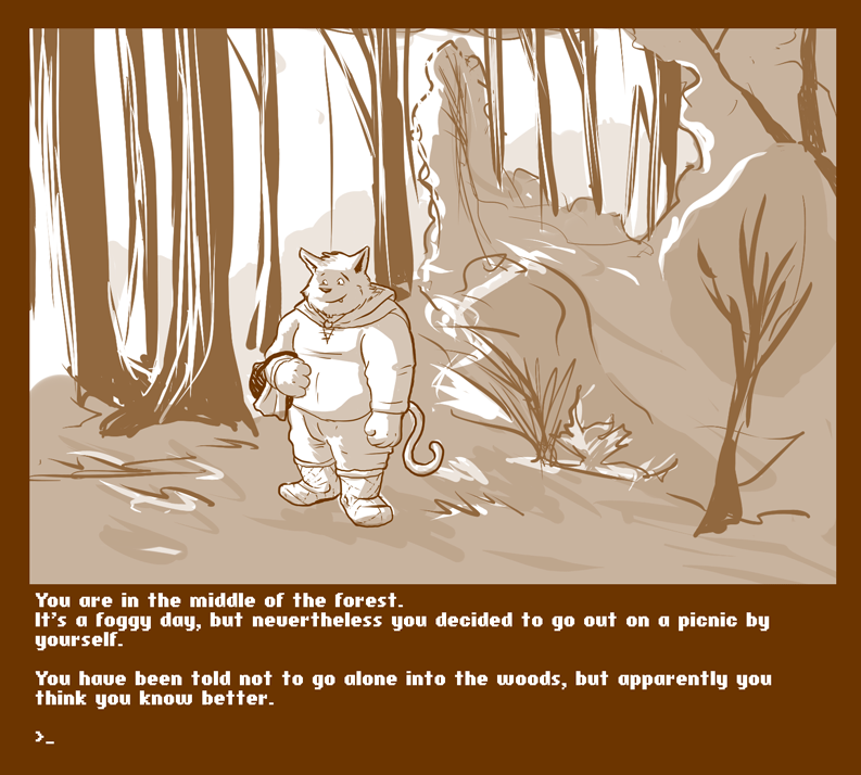 Caesarcub - Interactive Fiction - The Forest page 1 full