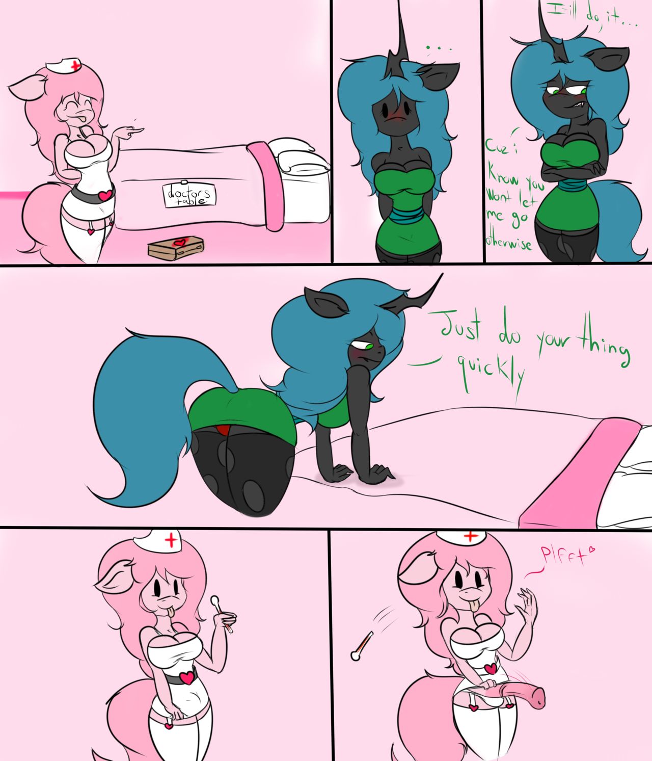 Unespected Checkup and Shower Time with fluffle puff and queen chrysalis page 2 full