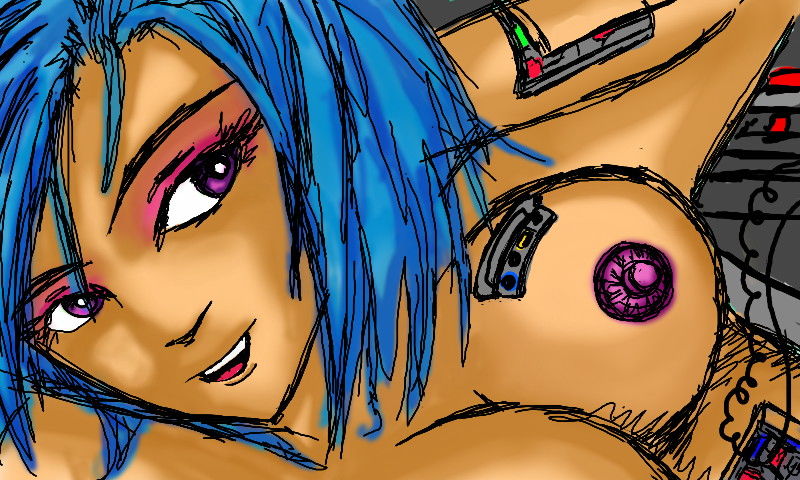 Mixed of old Sketches I did of female androids and robots page 3 full