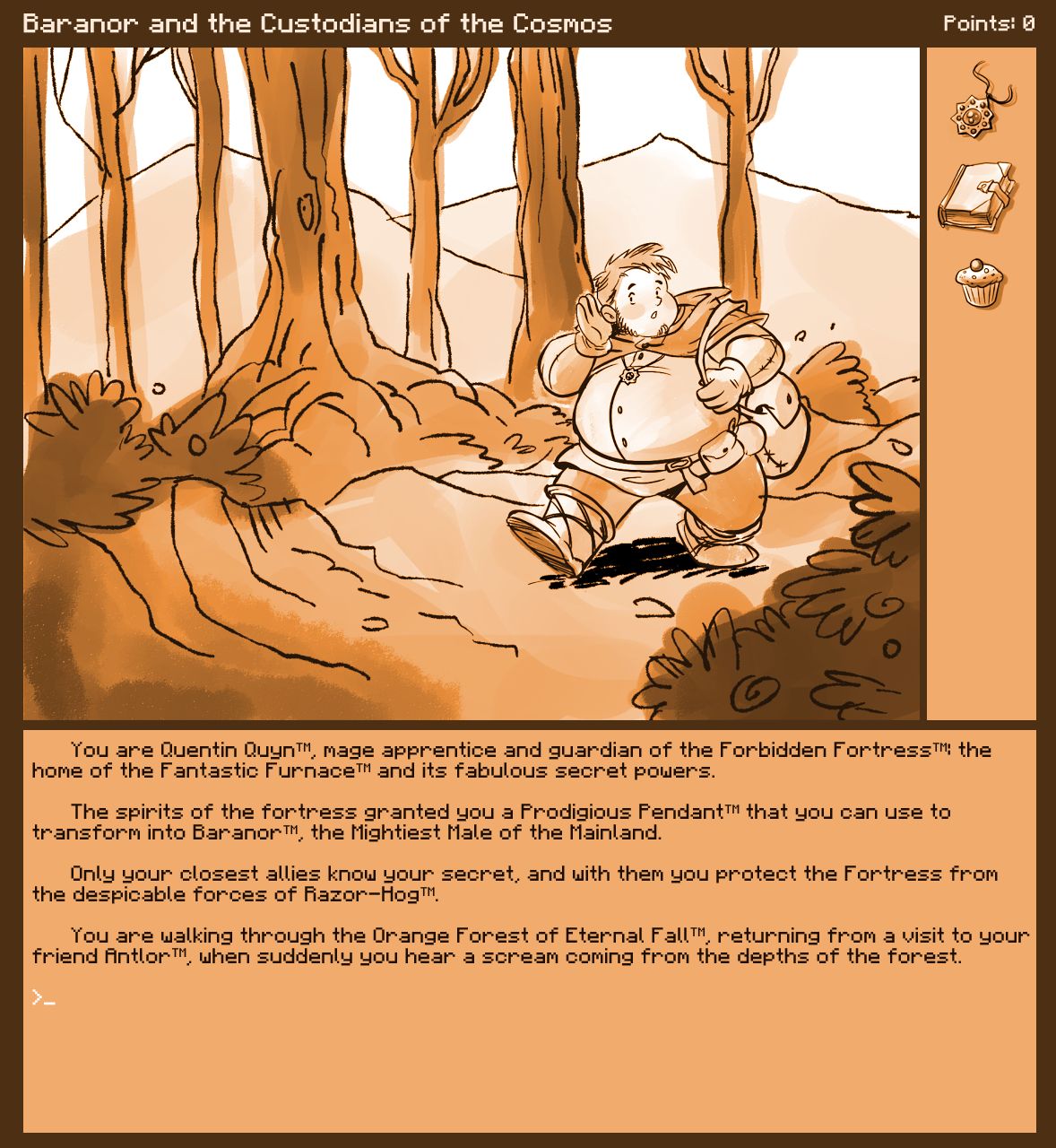 Caesarcub - Interactive Fiction - Baranor and the Custodians of the Cosmos page 1 full