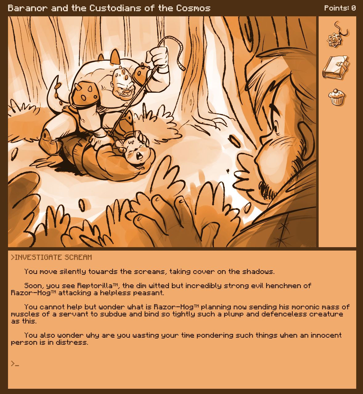 Caesarcub - Interactive Fiction - Baranor and the Custodians of the Cosmos page 2 full