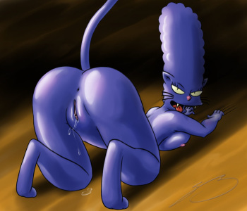 Marge Simpson  - Blue Cat Marge ( Furry, Feline, Cat, Panther ) cover