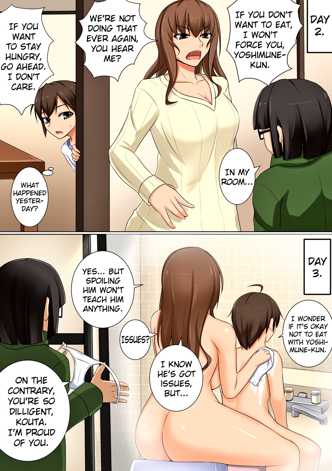 Mama ga Kakurete Seisettai ~Daisuki na Mama ga Ie de Azukatta Shachou no Kuso Musuko no Chinpo no Toriko ni Sarete ita~ page 12 full