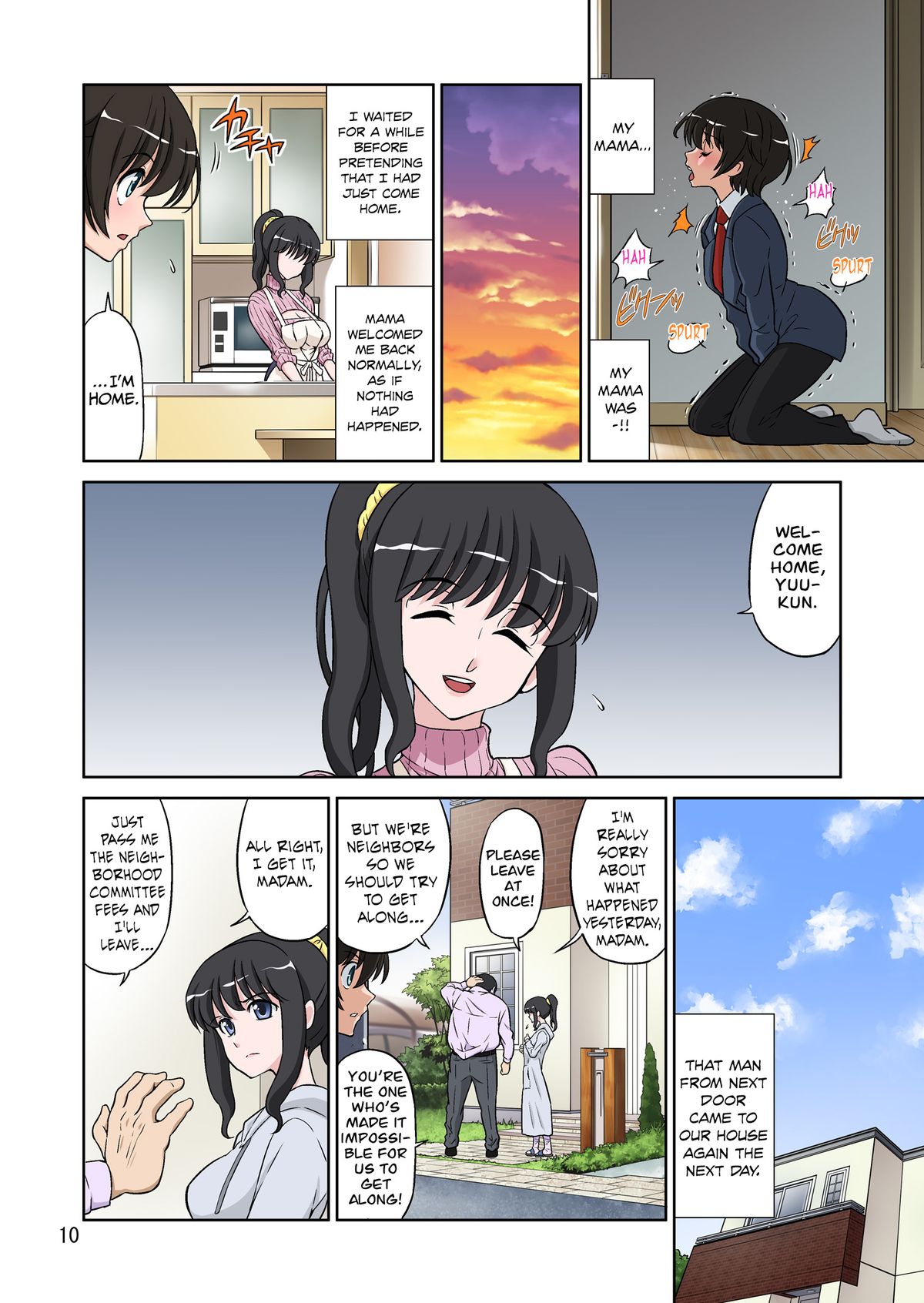 Megami Sugiru Mama ga Tonari no Oyaji ni Tanetsuke Press Sareteita Ken | Mama Was Too Divine So Our Neighbor Did The Mating Press On Her  =Rinruririn+psyburn21= page 10 full